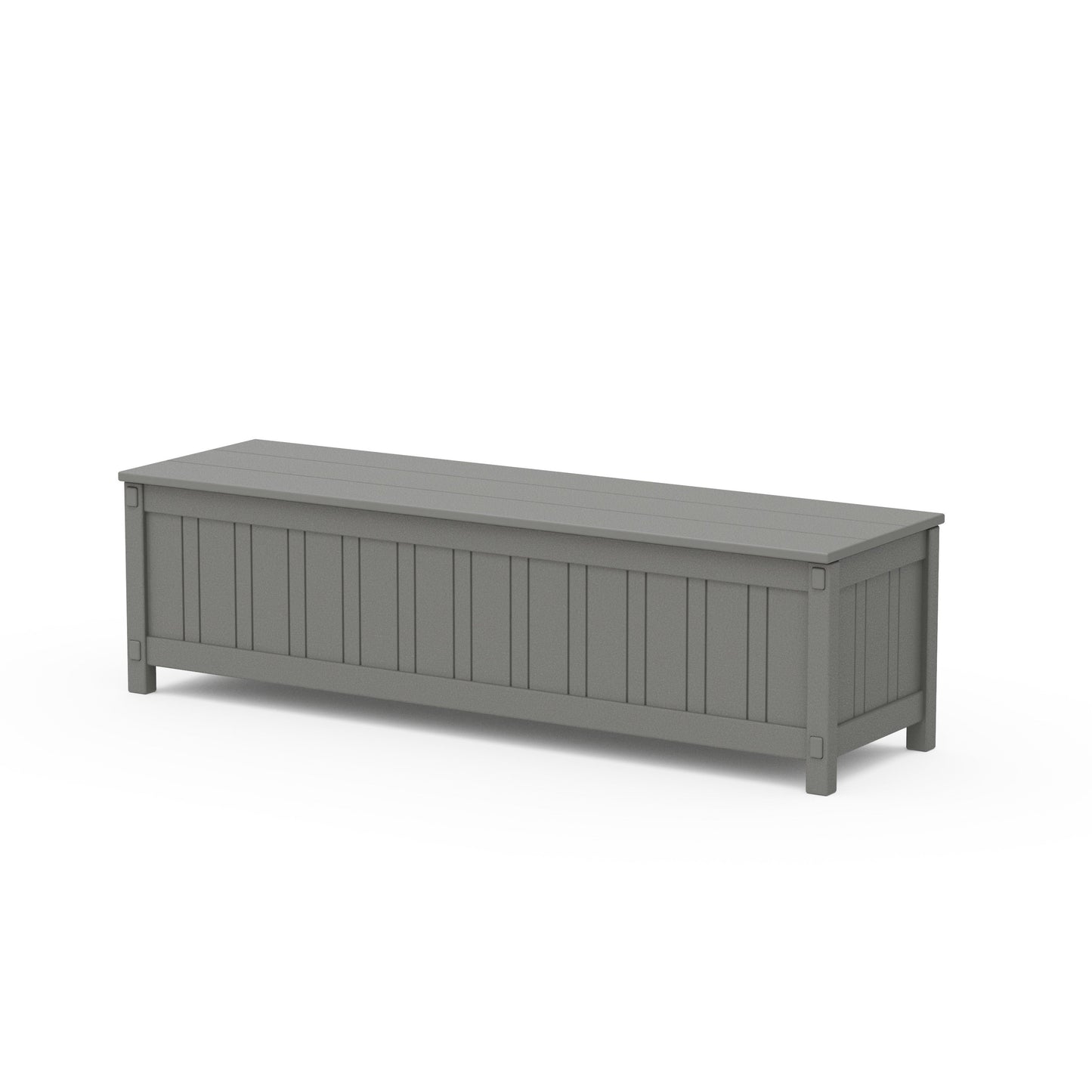 POLYWOOD Acadia 60" Storage Bench — Slate Grey