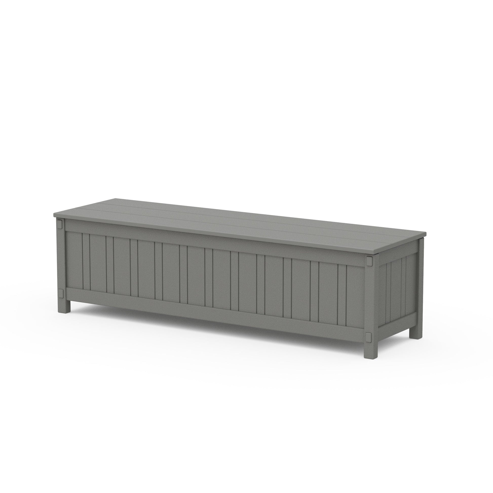 POLYWOOD Acadia 60" Storage Bench — Slate Grey