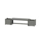 POLYWOOD 48" Nautical Straight Planter Bench Set — Slate Grey