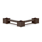 POLYWOOD 60" Nautical L- Shaped Planter Bench Corner Set - Large — Kona