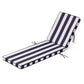 POLYWOOD Acadia Chaise Cushion — Cabana Stripe Navy