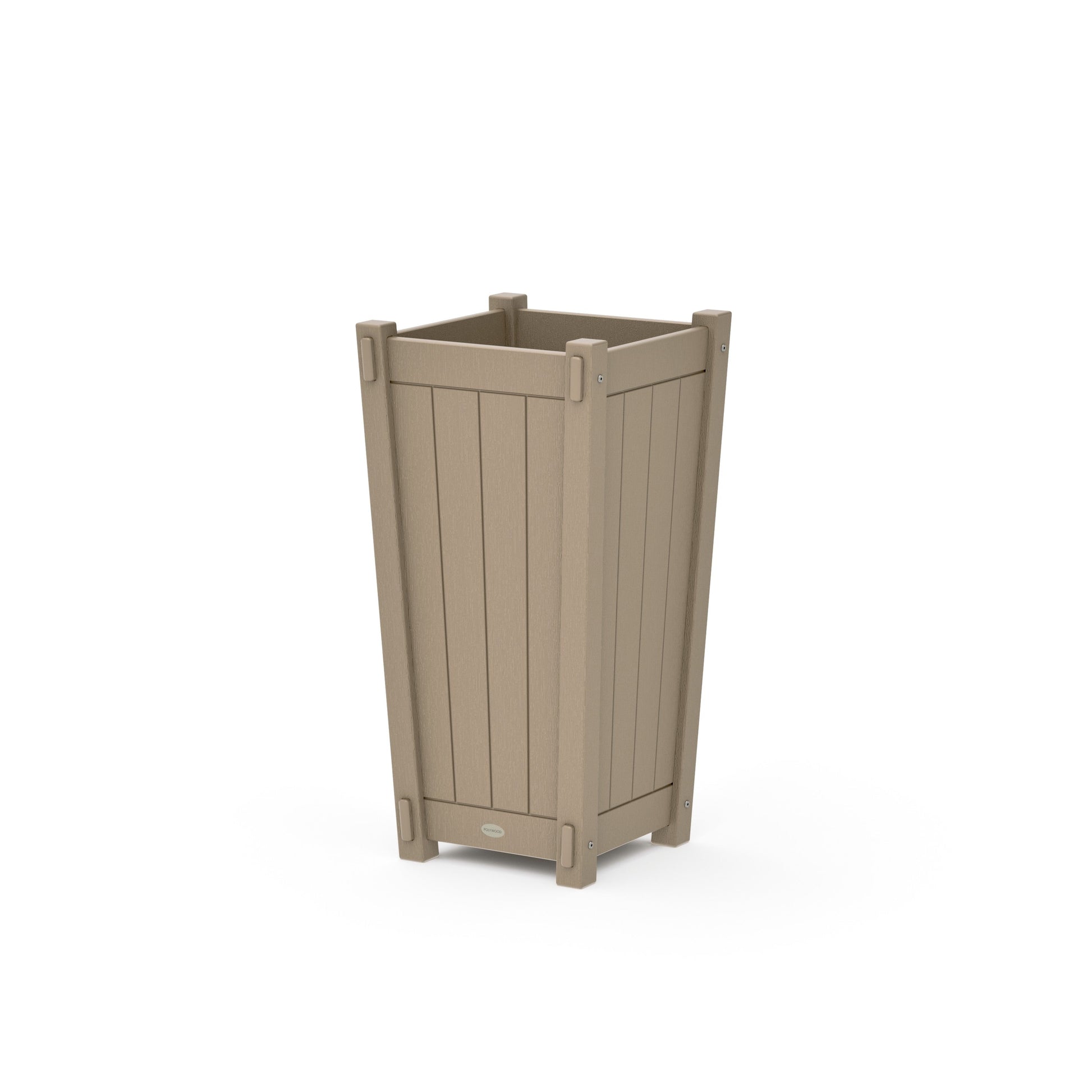 POLYWOOD Vineyard Tapered Square Planter Box — Vintage Sahara