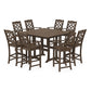 POLYWOOD Chinoiserie 9-Piece Square Bar Set with Trestle Legs — Kona