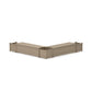 POLYWOOD 60" Vineyard L- Shaped Planter Storage Bench Corner Set — Vintage Sahara