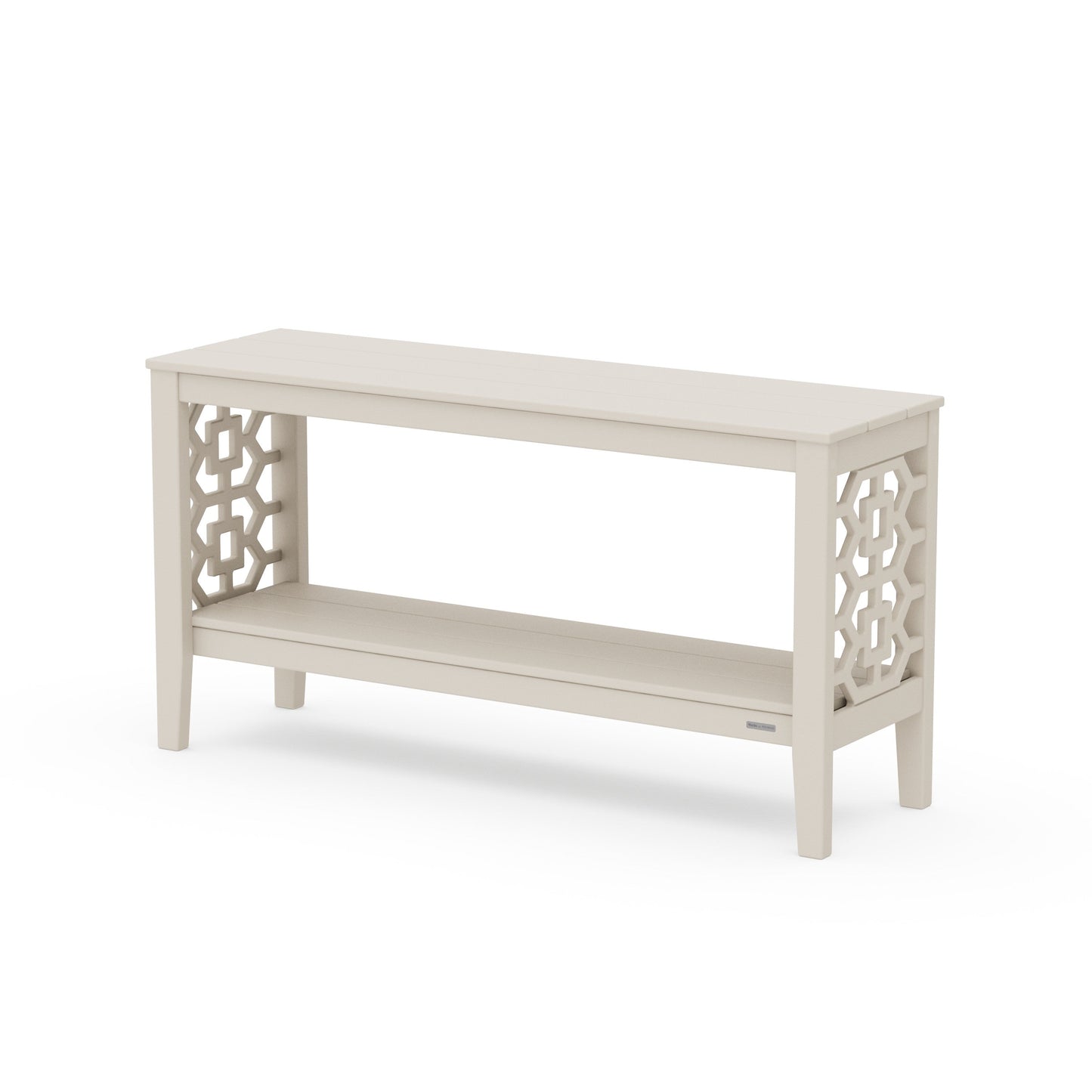 POLYWOOD Chinoiserie 56" Console Table — Sand
