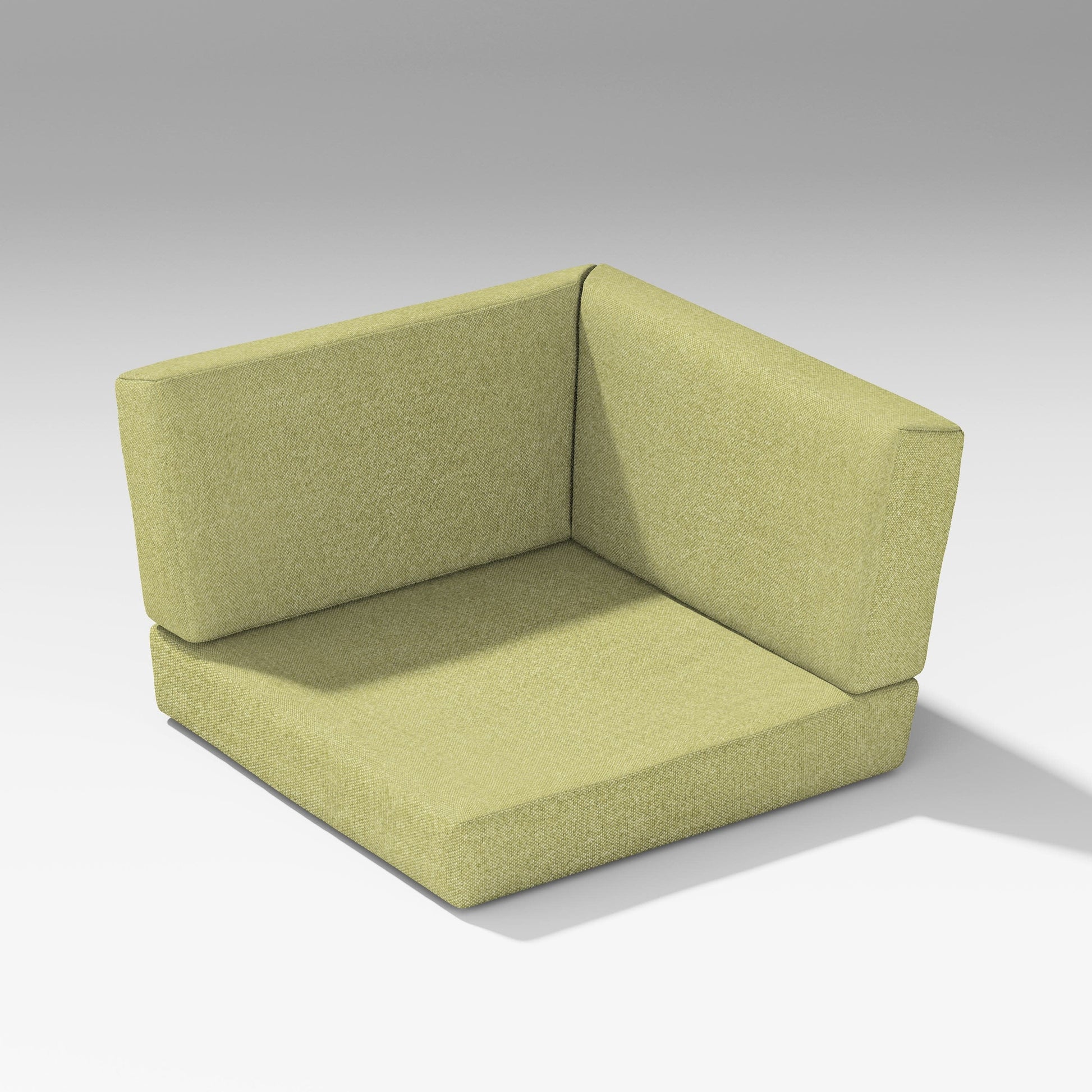 POLYWOOD Latitude Corner Seat Cushion — Chartreuse Boucle