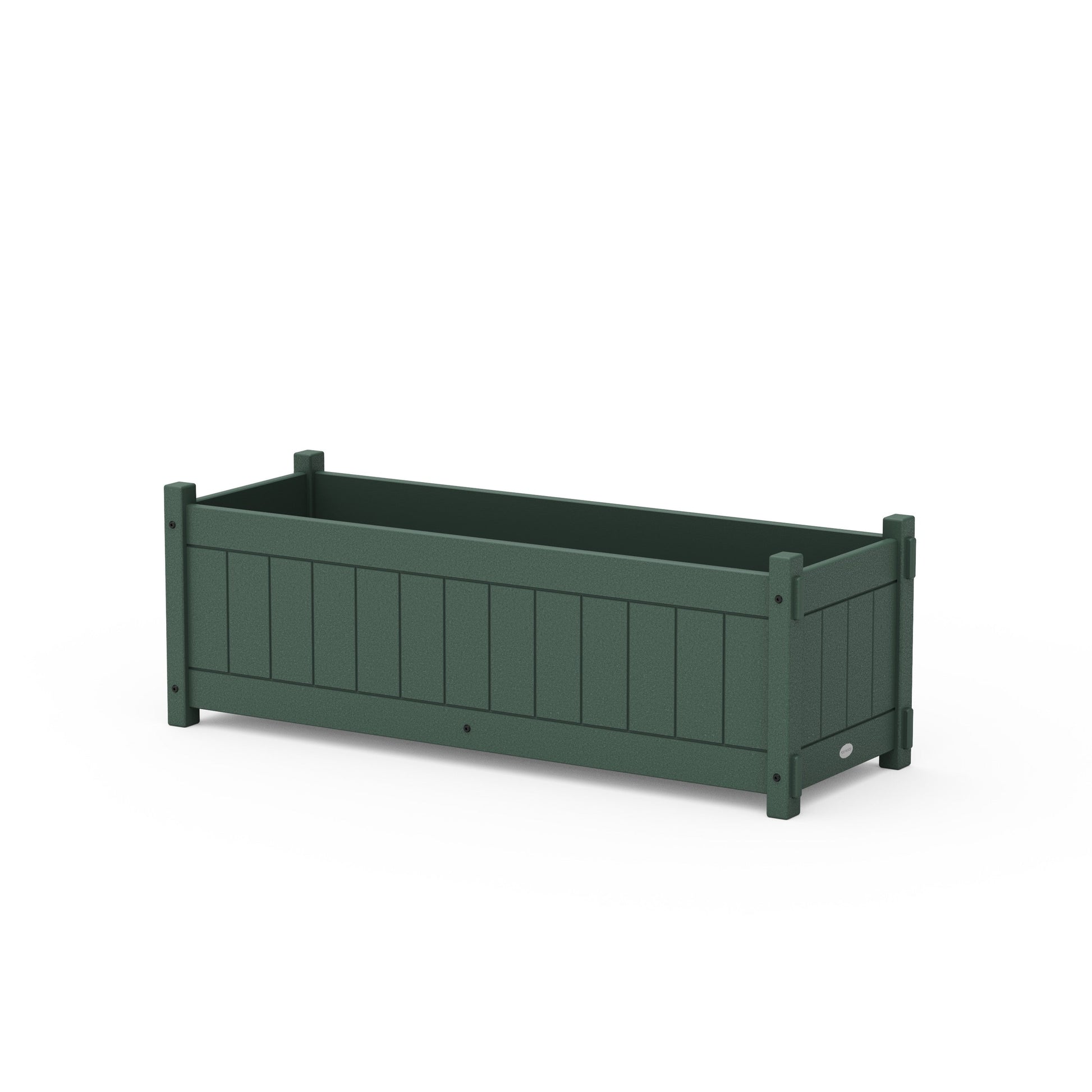POLYWOOD Vineyard Rectangle Triple Planter Box — Green