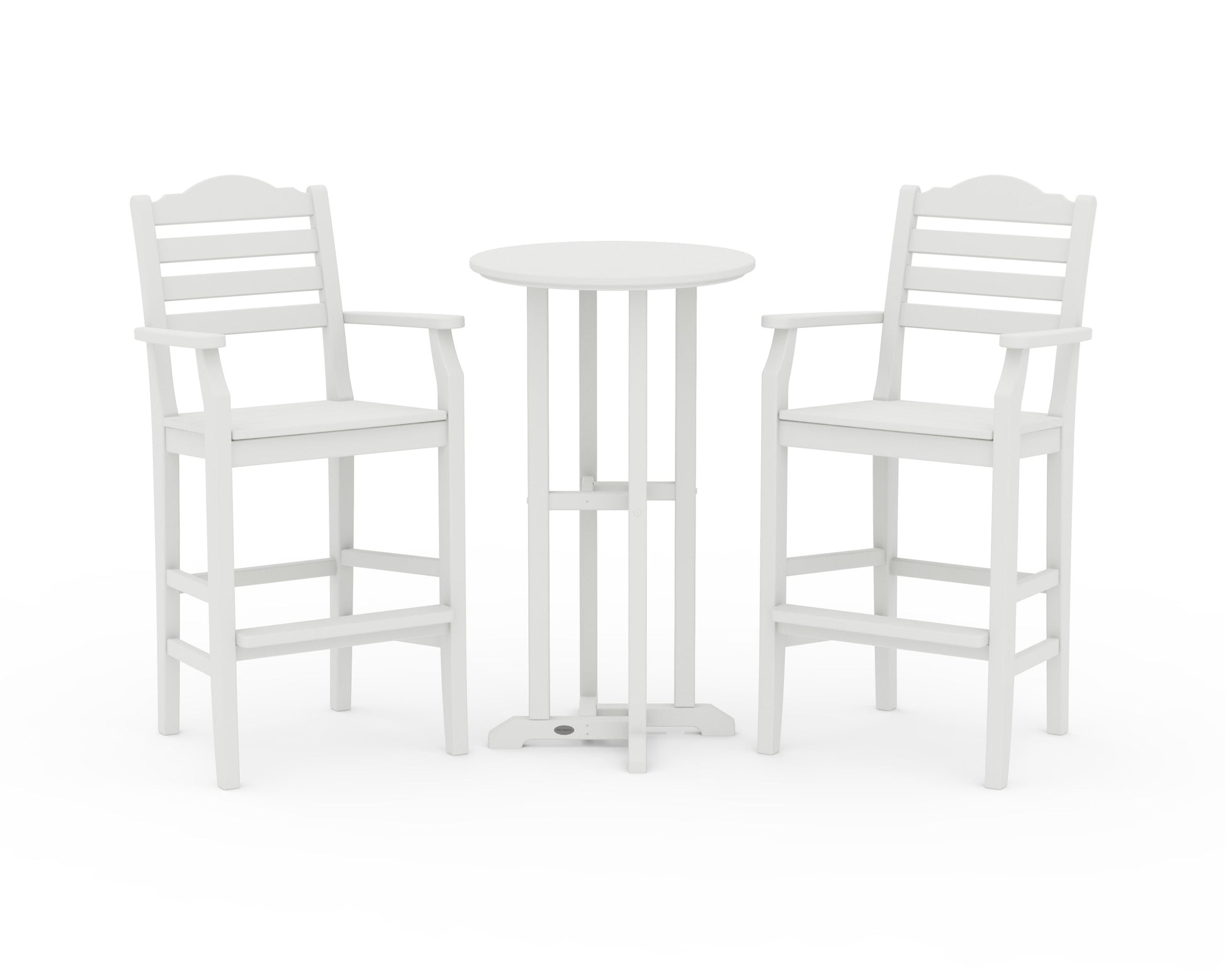 POLYWOOD Savannah 3-Piece Farmhouse Bar Set — Vintage White