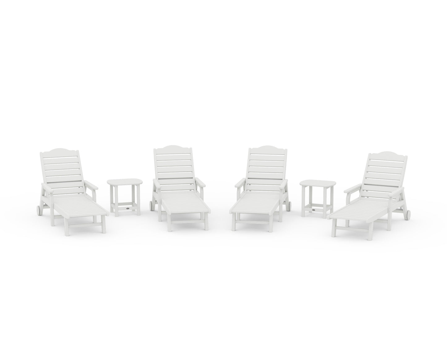 POLYWOOD 6-Piece Savannah Chaise Lounge Set — Vintage White