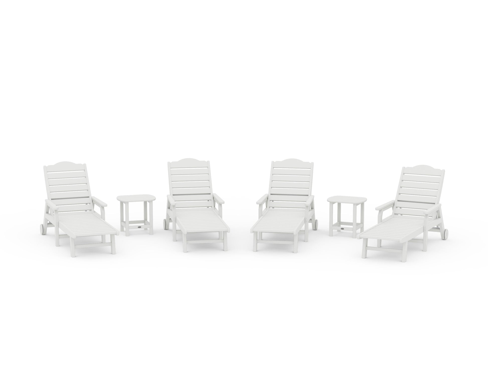 POLYWOOD 6-Piece Savannah Chaise Lounge Set — Vintage White