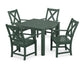 POLYWOOD Braxton 5-Piece Parsons Dining Set — Green