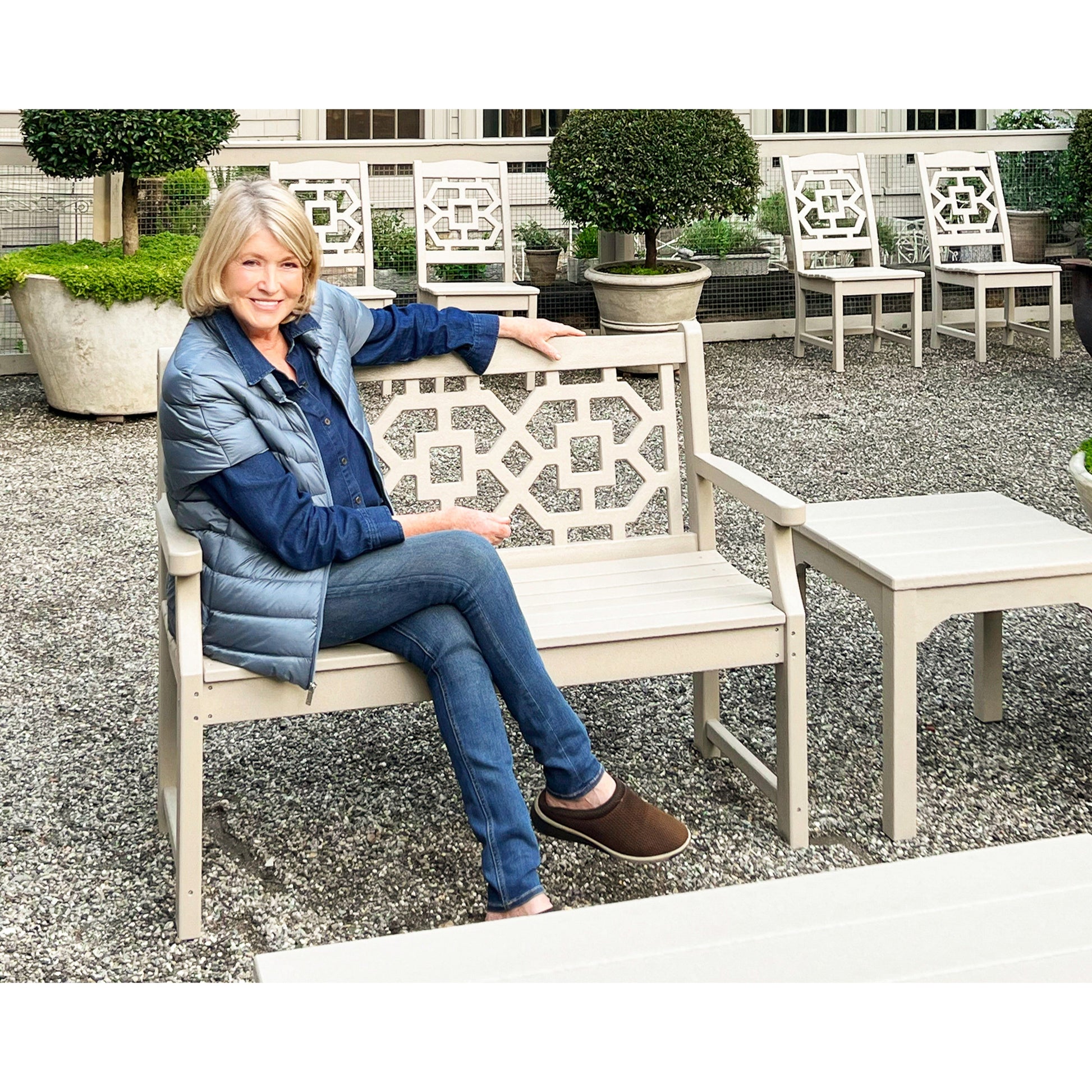 POLYWOOD Chinoiserie 48" Garden Bench