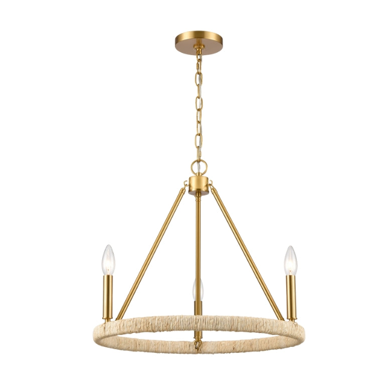 ABACA 20'' WIDE 3-LIGHT CHANDELIER - FREE SHIPPING !!!