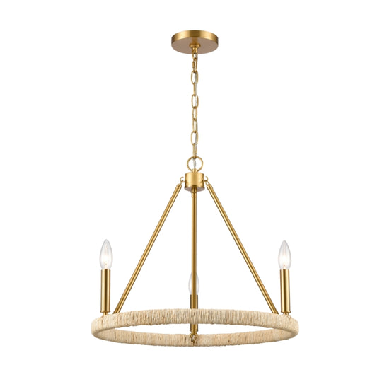 ABACA 20'' WIDE 3-LIGHT CHANDELIER - FREE SHIPPING !!!