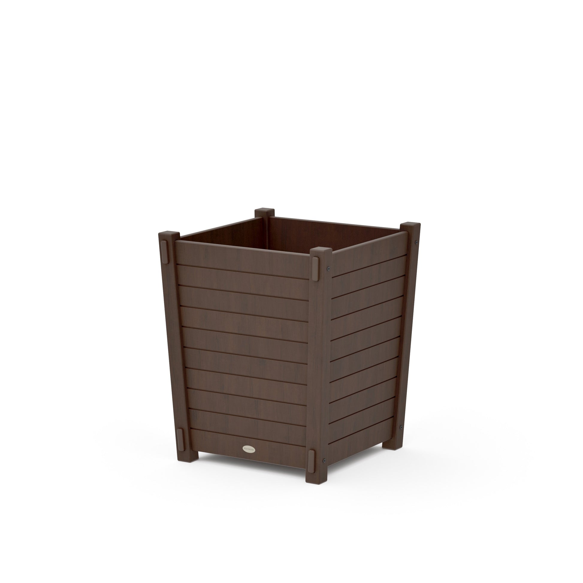 POLYWOOD Nautical Large Tapered Square Short Planter Box — Kona
