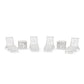 POLYWOOD Chippendale 6-Piece Chaise Set with Wheels and Umbrella Stand Accent Table — Vintage White