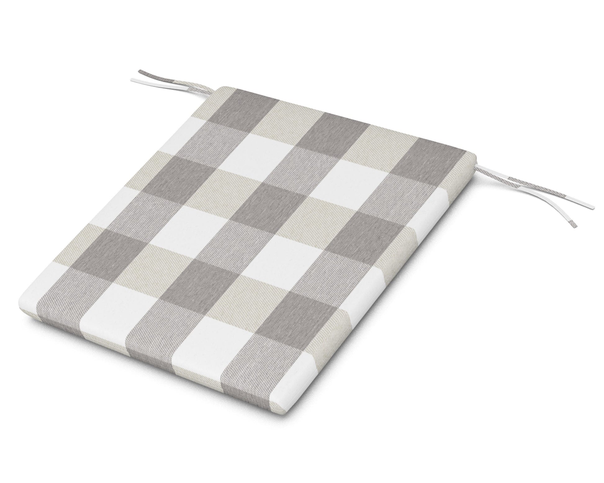 POLYWOOD AL100 Seat Pad — Buffalo Plaid Grey Mist