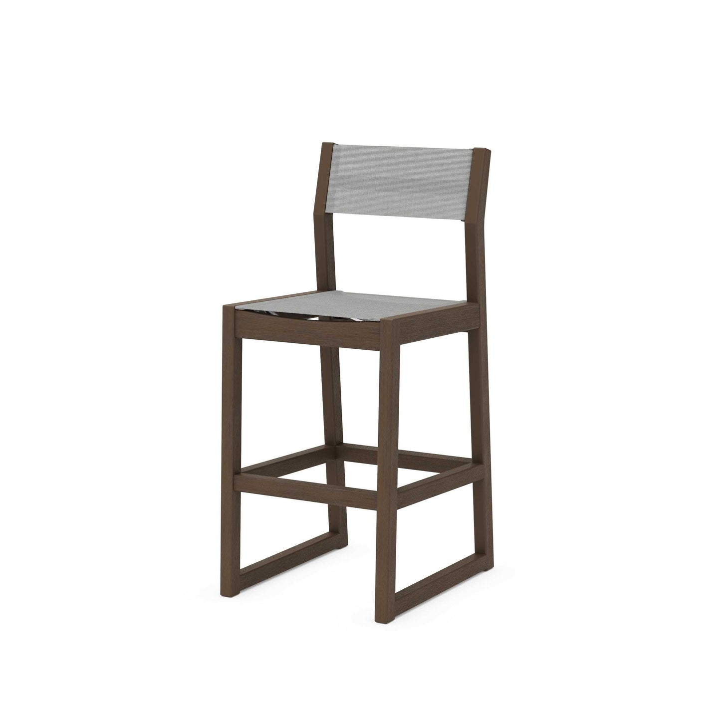 POLYWOOD EDGE Sling Bar Side Chair — Kona / Metallic Sling
