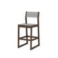 POLYWOOD EDGE Sling Bar Side Chair — Kona / Metallic Sling