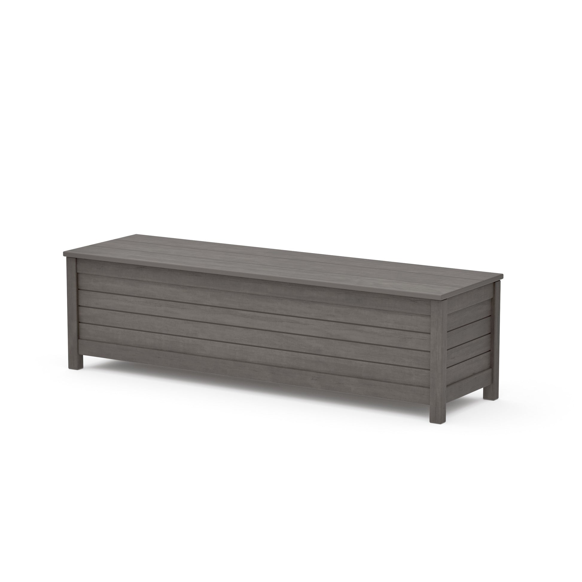 POLYWOOD Nautical 60" Storage Bench — Driftwood