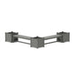 POLYWOOD 60" Vineyard L- Shaped Planter Bench Corner Set - Large — Slate Grey