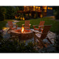 POLYWOOD 4-Piece Modern Curveback Adirondack Conversation Set