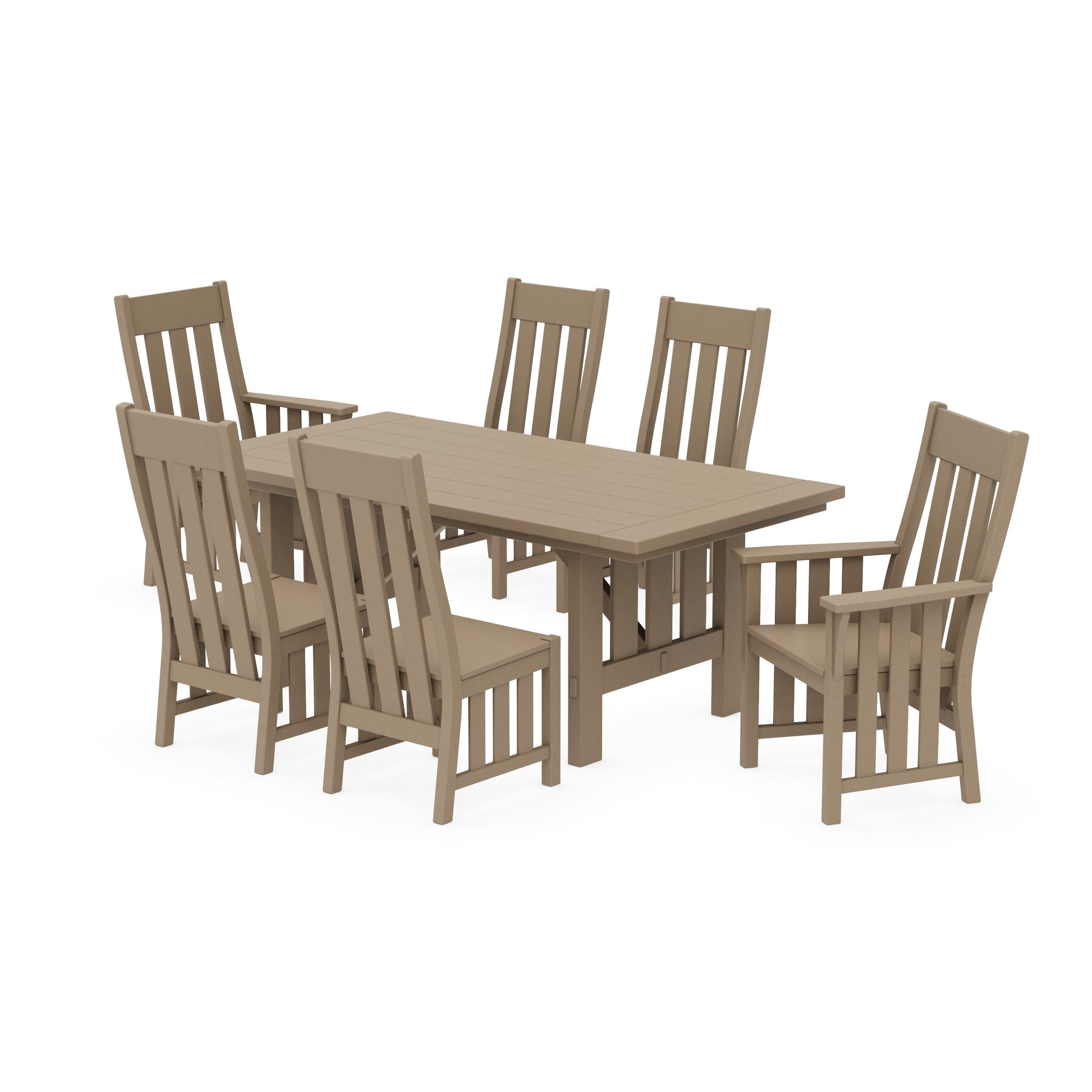 POLYWOOD Acadia 7-Piece Dining Set — Vintage Sahara