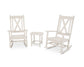 POLYWOOD Braxton 3-Piece Porch Rocking Chair Set — Sand