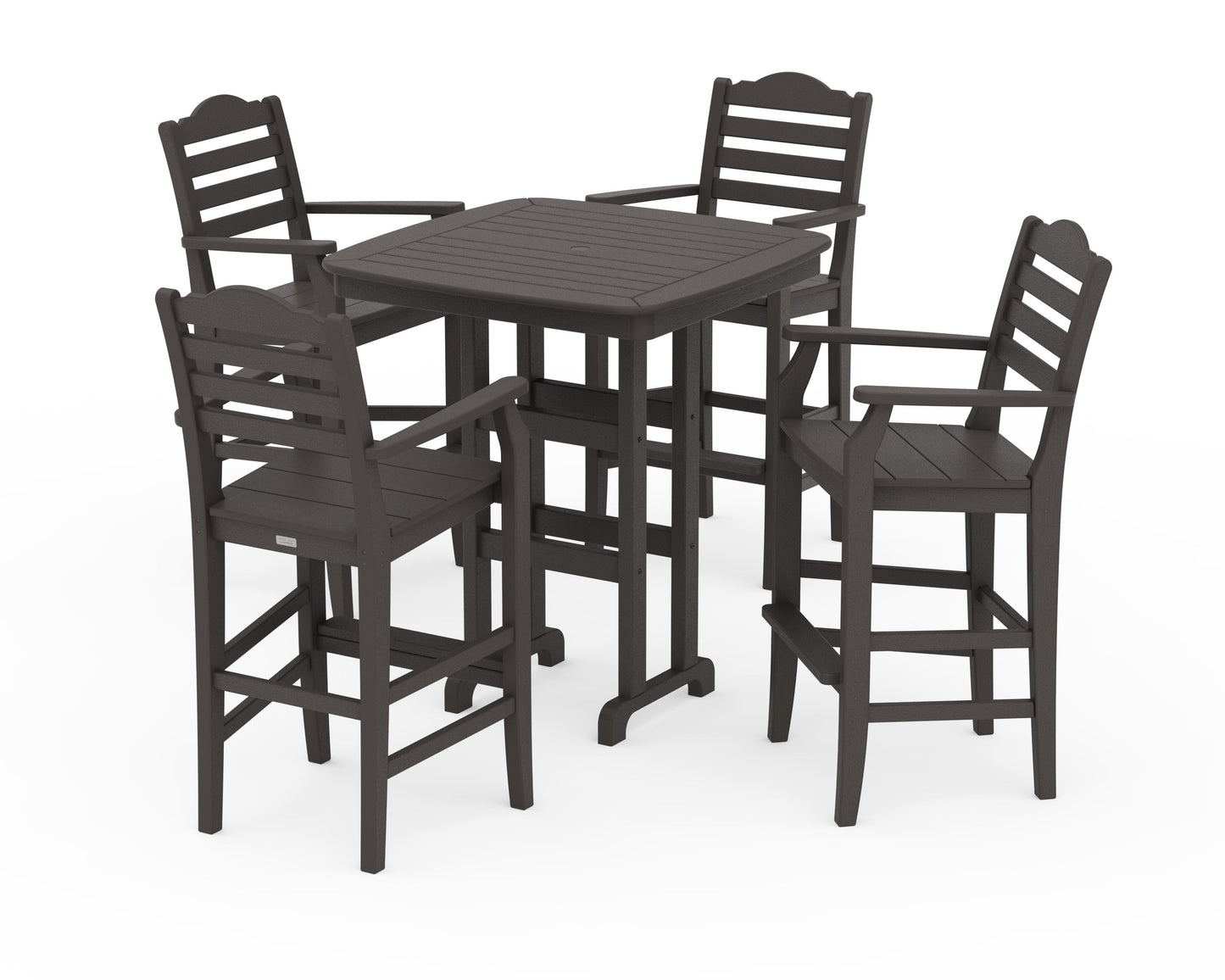 POLYWOOD Savannah 5-Piece Bar Set — Vintage Coffee