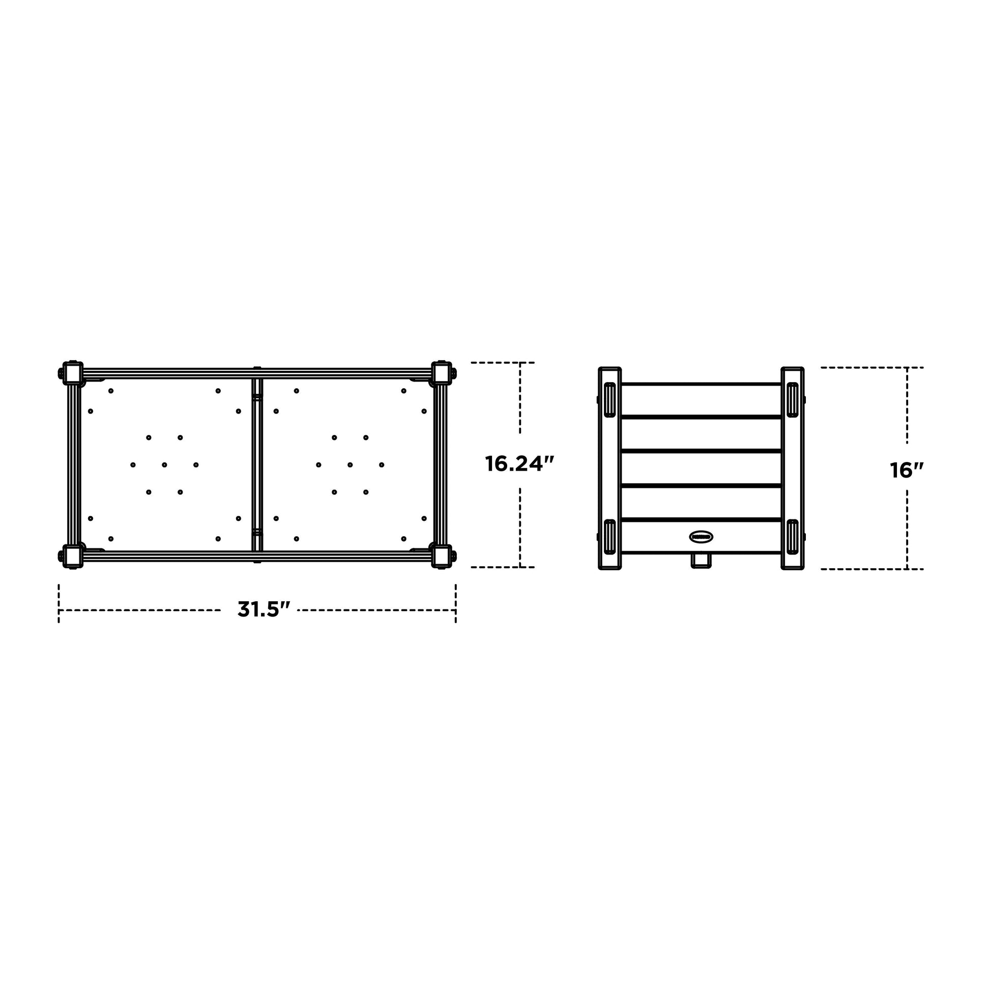 POLYWOOD Nautical Rectangle Double Planter Box