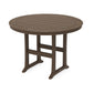 POLYWOOD Nautical Trestle 60" Round Bar Table — Kona