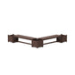 POLYWOOD 60" Nautical L- Shaped Planter Bench Corner Set — Mahogany