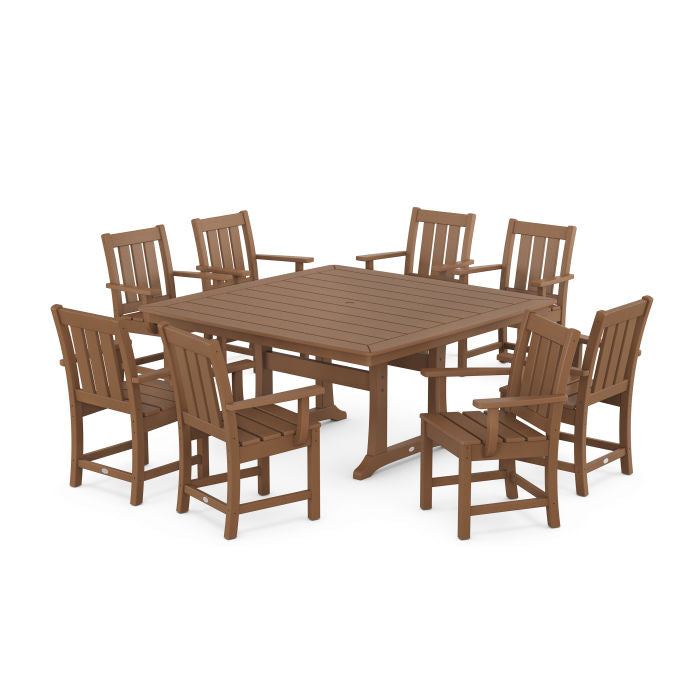 POLYWOOD Oxford 9-Piece Square Dining Set with Trestle Legs FREE SHIPPING