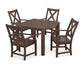 POLYWOOD Braxton 5-Piece Parsons Dining Set — Mahogany