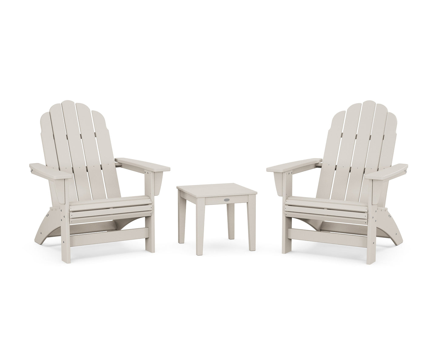 POLYWOOD 3-Piece Vineyard Grand Adirondack Set — Sand