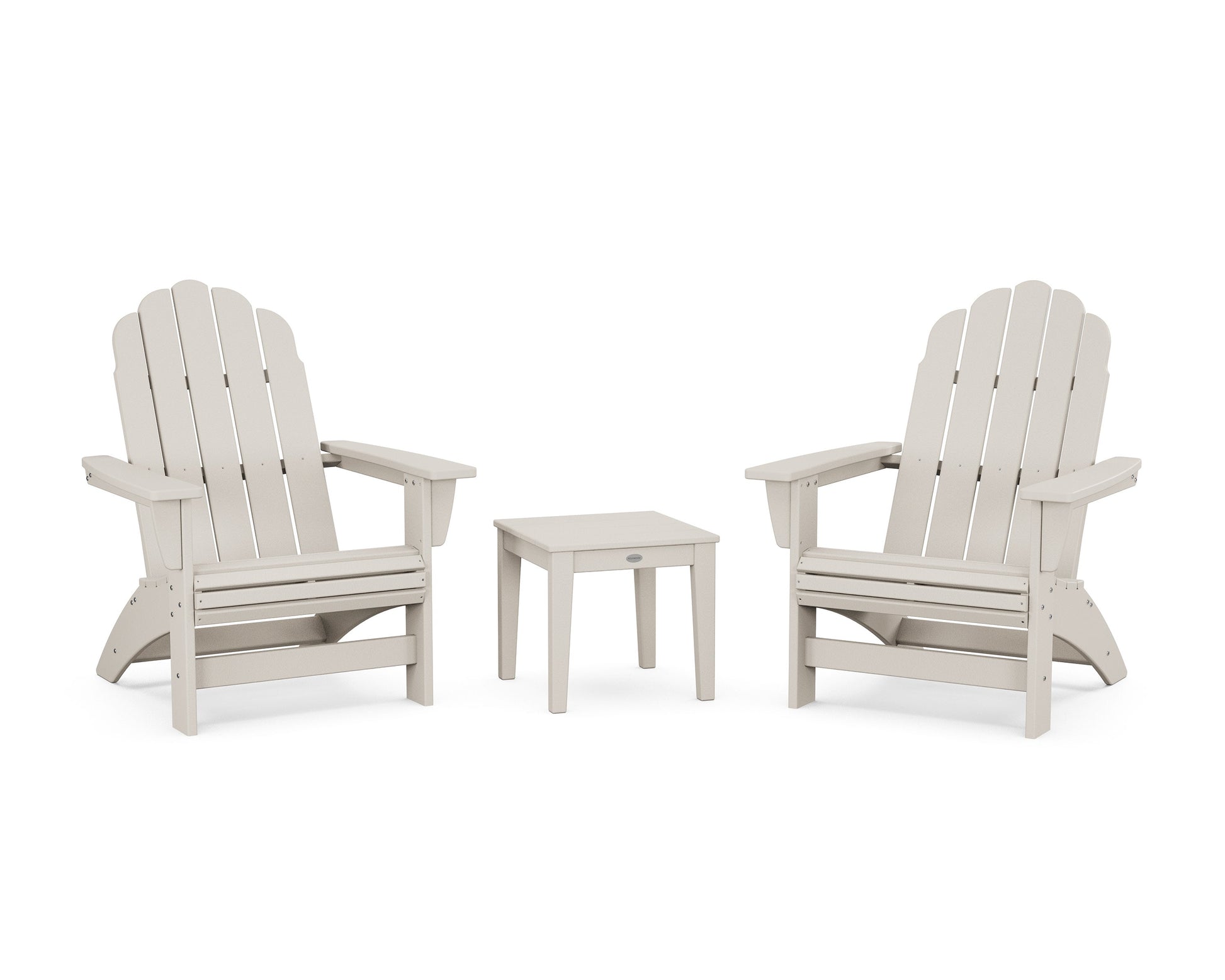 POLYWOOD 3-Piece Vineyard Grand Adirondack Set — Sand