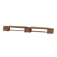 POLYWOOD 60" Vineyard Straight Double Planter Bench Set — Teak