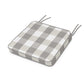 POLYWOOD Chinoiserie Arm Chair Seat Cushion — Buffalo Plaid Grey Mist