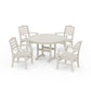 POLYWOOD Savannah 5-Piece Round Farmhouse Dining Set — Sand
