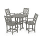 POLYWOOD Chinoiserie 5-Piece Counter Set — Slate Grey