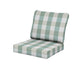 POLYWOOD Baffle Seat/Back Cushion — Buffalo Plaid Glacier Spa