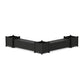 POLYWOOD 60" Country Living L- Shaped Planter Storage Bench Corner Set- Large — Black