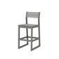 POLYWOOD EDGE Sling Bar Side Chair — Slate Grey / Metallic Sling