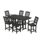 POLYWOOD Chinoiserie 7-Piece Farmhouse Counter Set — Black
