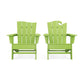 POLYWOOD Wave 2-Piece Adirondack Set with The Wave Chair Left FREE SHIPPING