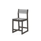 POLYWOOD EDGE Sling Counter Side Chair — Vintage Coffee / Metallic Sling