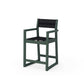 POLYWOOD EDGE Sling Counter Arm Chair — Green / Black Sling