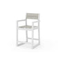 POLYWOOD EDGE Sling Counter Arm Chair — White / Birch Sling