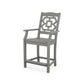 POLYWOOD Chinoiserie Counter Arm Chair — Slate Grey