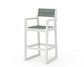 POLYWOOD EDGE Sling Bar Arm Chair — Vintage White / Dupioni Sea Mist Sling